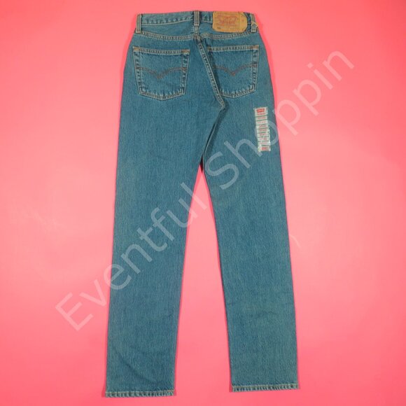 Vintage Levis 501 Jeans Womens 27 Blue Original Fit Denim 90s Deadstock - Picture 3 of 10